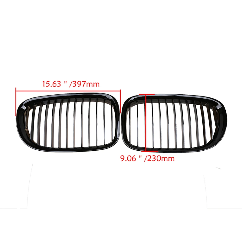 2Pcs Car Front Bumper Center Grilles 51137203197 for BMW 7-series F02 Long- Wheelbase Saloon 2009 2010 2011 2012 Pre-facelift