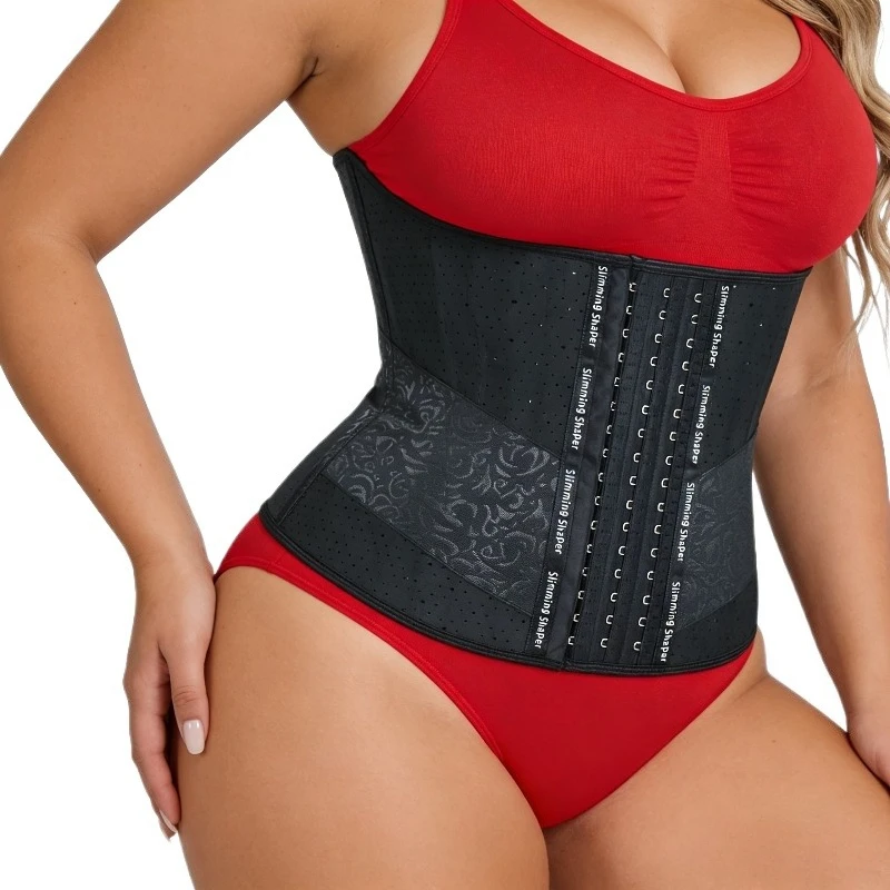 

25 Steel Bone Latex Waist Trainer Stomach Slimming Belt Modeling Straps Corset Tummy Wrap Body Shaper Belly Reducing Sheath