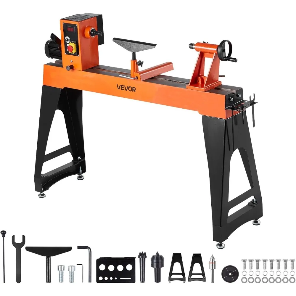 Woodworking Lathe, 2 HP, Wood Lathe Machine with150 to 3200 RPM Variable Speed, 18 x 40 in Workbench, Brushless DC Motor,