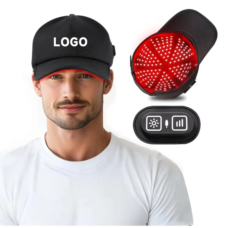 Rechargeable Hair Growth Red Light Therapy Cap 72 LED Lights 660nm 850nm Wireless LED Infrared Cap