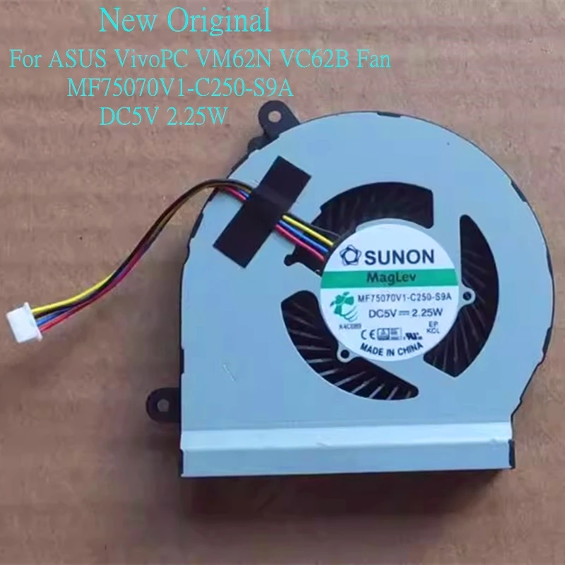 

New Original Laptop CPU Cooling Fan For ASUS VivoPC VM62N VC62B Fan MF75070V1-C250-S9A DC5V 2.25W