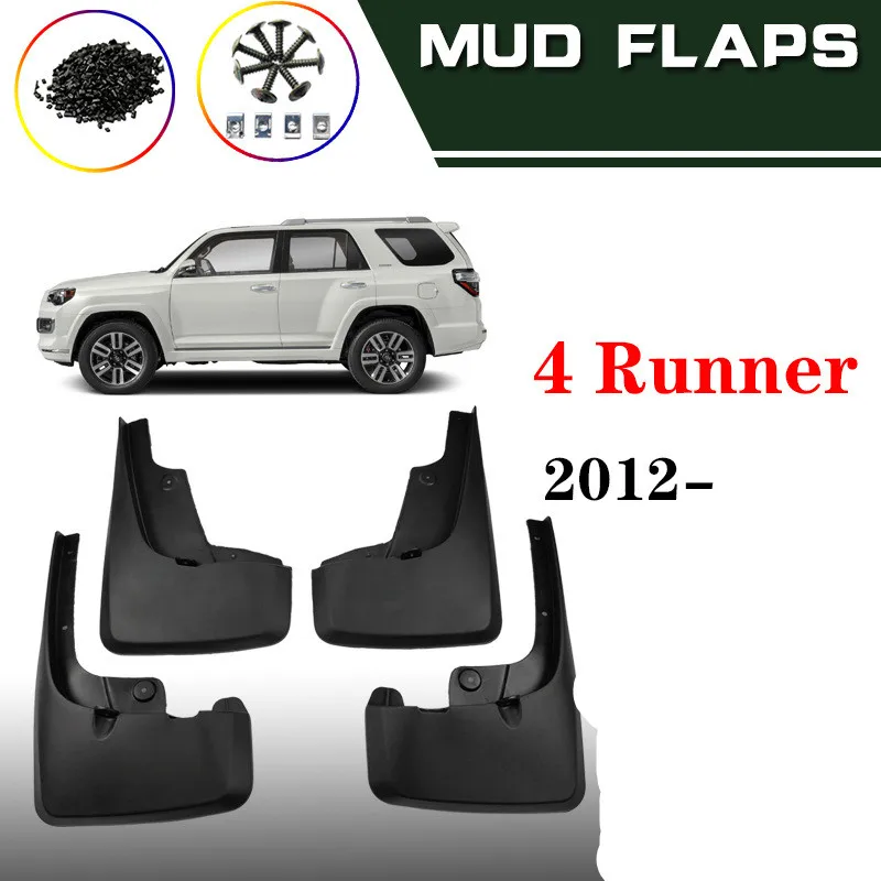 4pcs Car Mudguards Fender For Toyota 4Runner 4 Runner 2014-2022 Front Rear Splash Guards Mudguards Mud Flaps Wheel Fender Guards