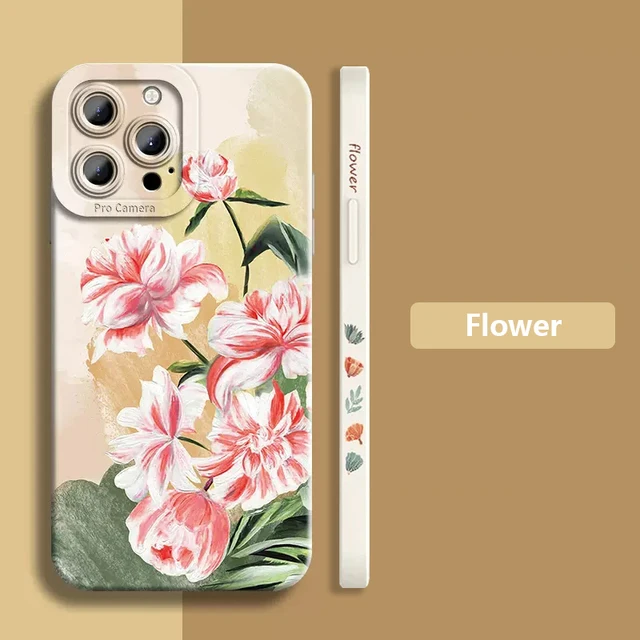 Fall für iPhone 14 Pro Max Fall iPhone 13 Fälle Aquarell Blumen Telefon Fall für iPhone 11 12 Pro max xs xr x 7 8 plus 14 Abdeckung