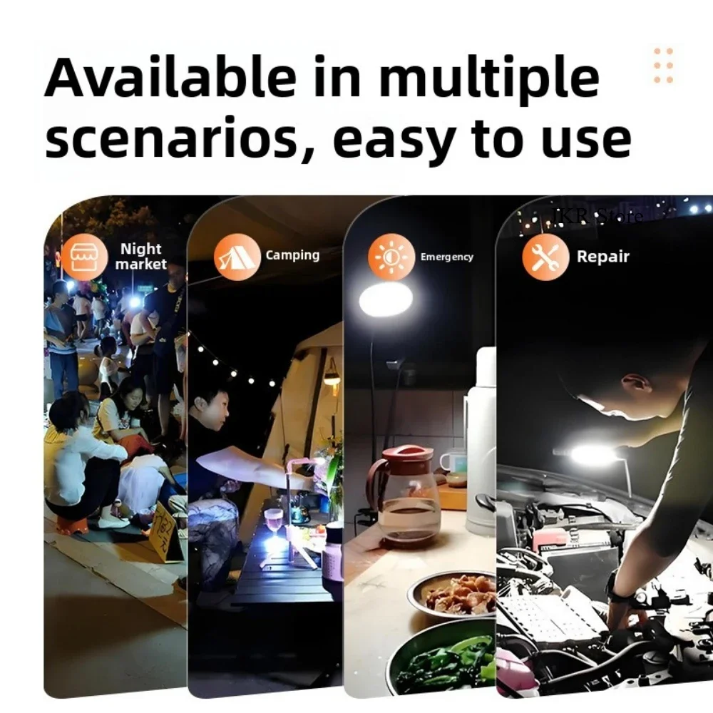1pc oplaadbare LED draagbare noodverlichting voor binnen en buiten (met batterij) flits BBQ-tent campinglicht verlichting lamp lantaarn
