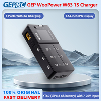 GEPRC WooPower W63 100W Smart Battery Charger for LiPo/LiHV/LiFe with Short-Circuit Protection RC FPV Quadcopter Drone Charger