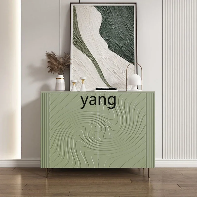 LMM  Art Simple Cream Wind Entrance Cabinet Modern Minimalist Foyer Cabinet Living Room Entry Shoe Cabinet