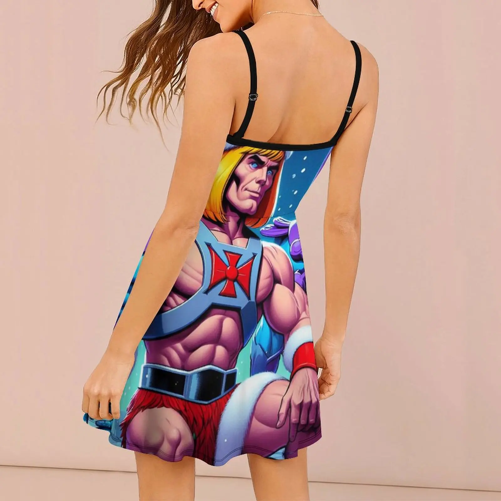 Sexy Woman's Clothing Strappy Dress He Man And Skeletor Xmas for Sale Women's Sling Dress Classic  Parties Geek