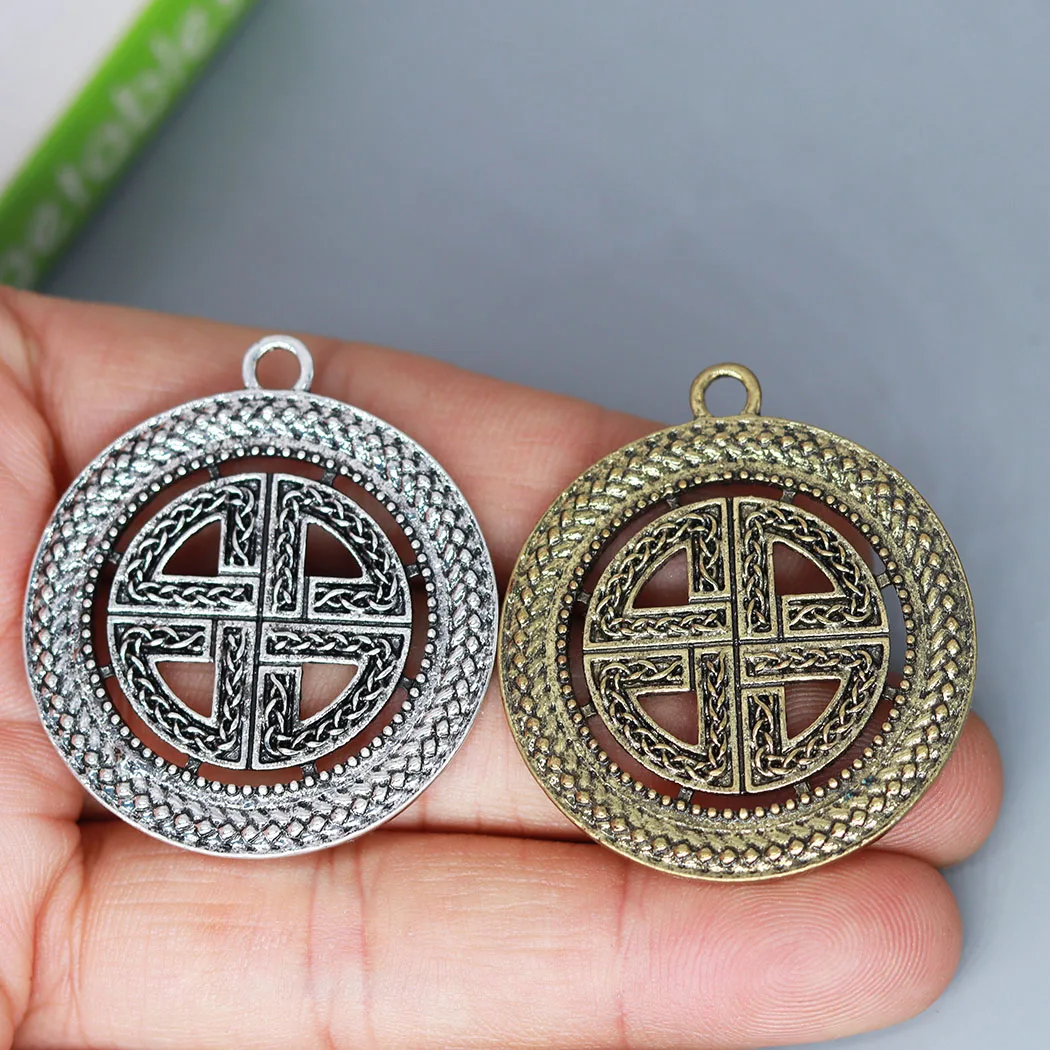 3Pcs/lot Sheild Knot Asatru Celtic Charm Pendant For DIY Necklace Earrings Handmade Jewelry Making