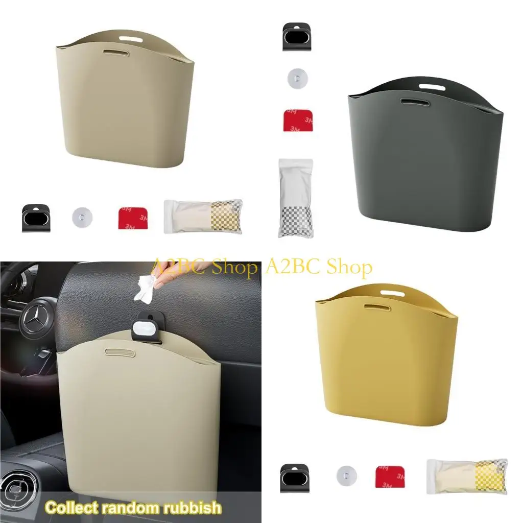 

A2BC Silicone Car Trash Can, Hanging Waste Bin for Vehicle Storage Garbage Collection