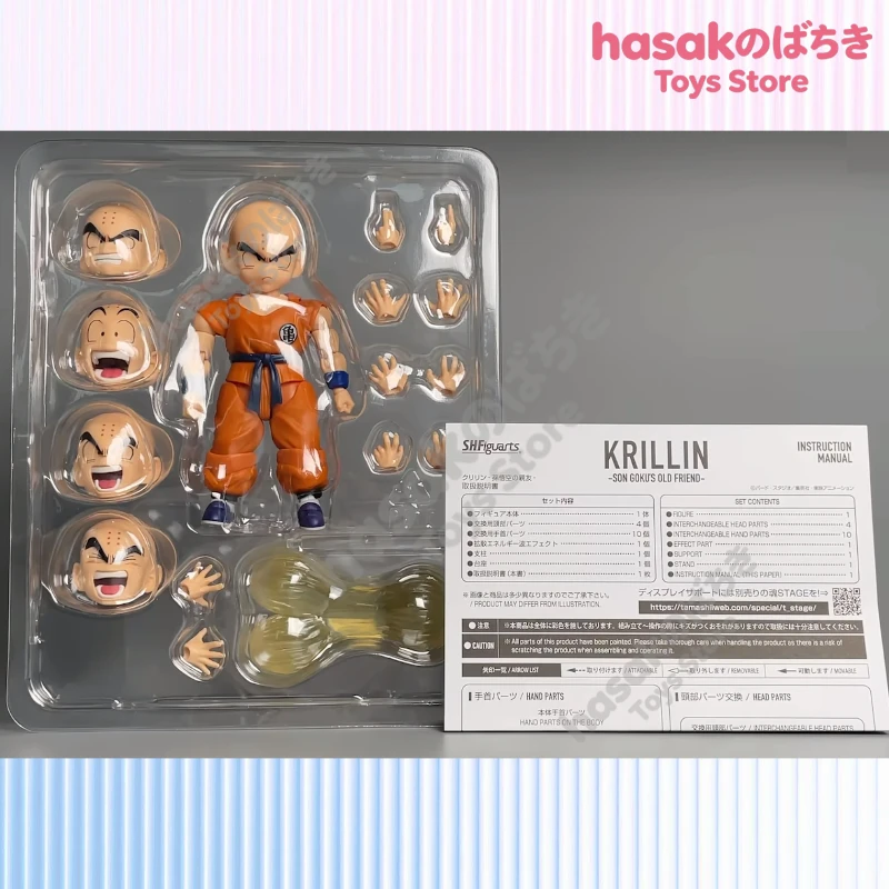 

Original BANDAI Dragon Ball Z S.H.Figuarts SHF Krillin Action Figures Model Collection Toys