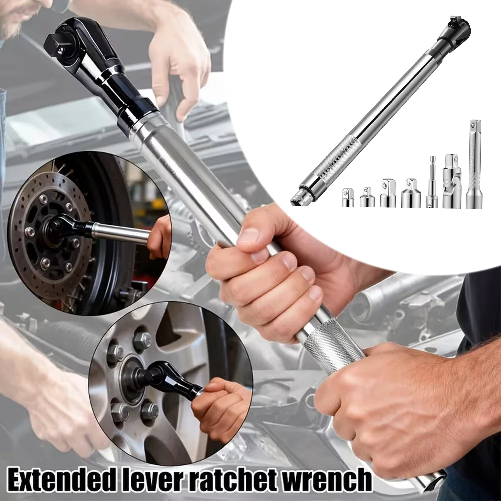 Ratchet Wrench Set Built for Durability Heat Treated Alloy Steel Resists Erosion 100 N.m Max Torque for Daily Use