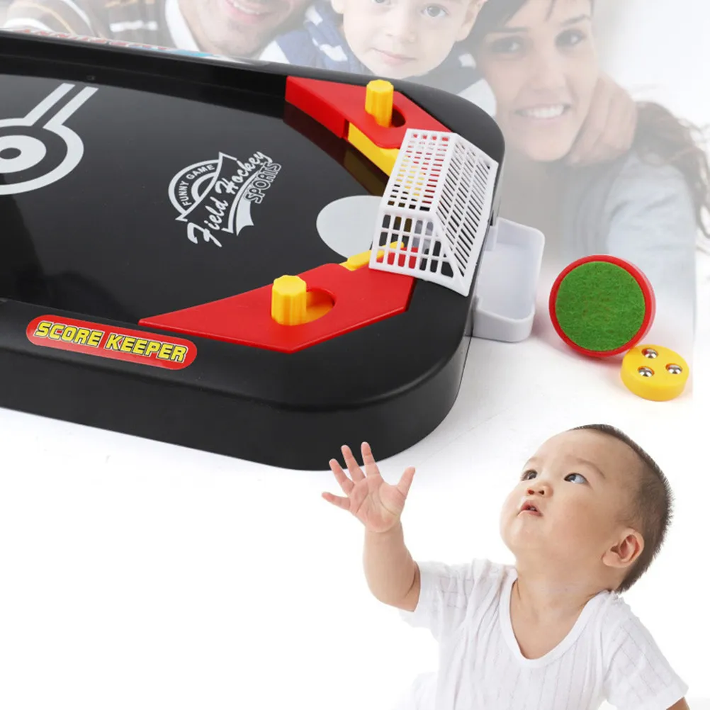 

1Pcs 2-in-1 Soccer Table Ice Hockey Desktop Game Durable Plastic Finger Sports Mini Football and Hockey Set Tabletop Sports Toy