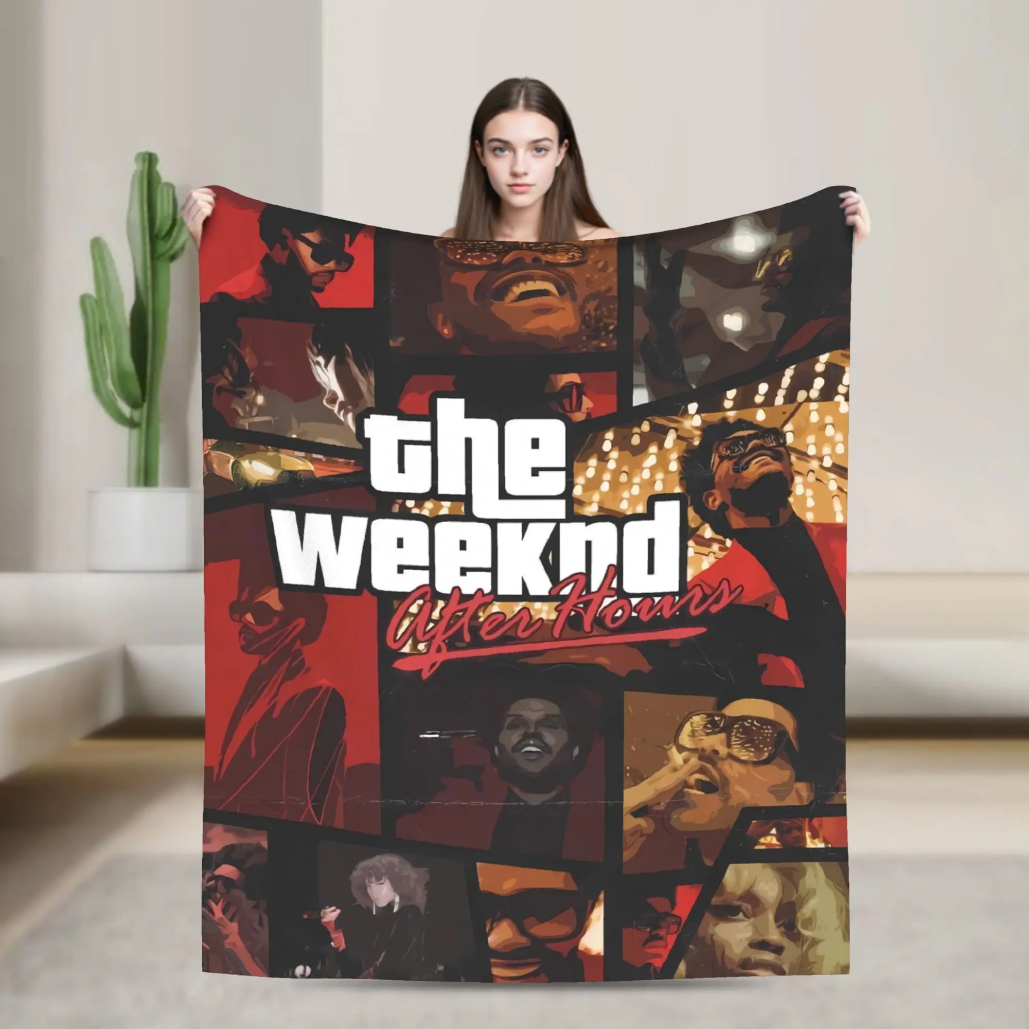 

The Weeknd XO Album Blanket Super Soft Funny Plush Throw Blanket For Couch Bed Travel Office Flannel Bedspread Bed Cover