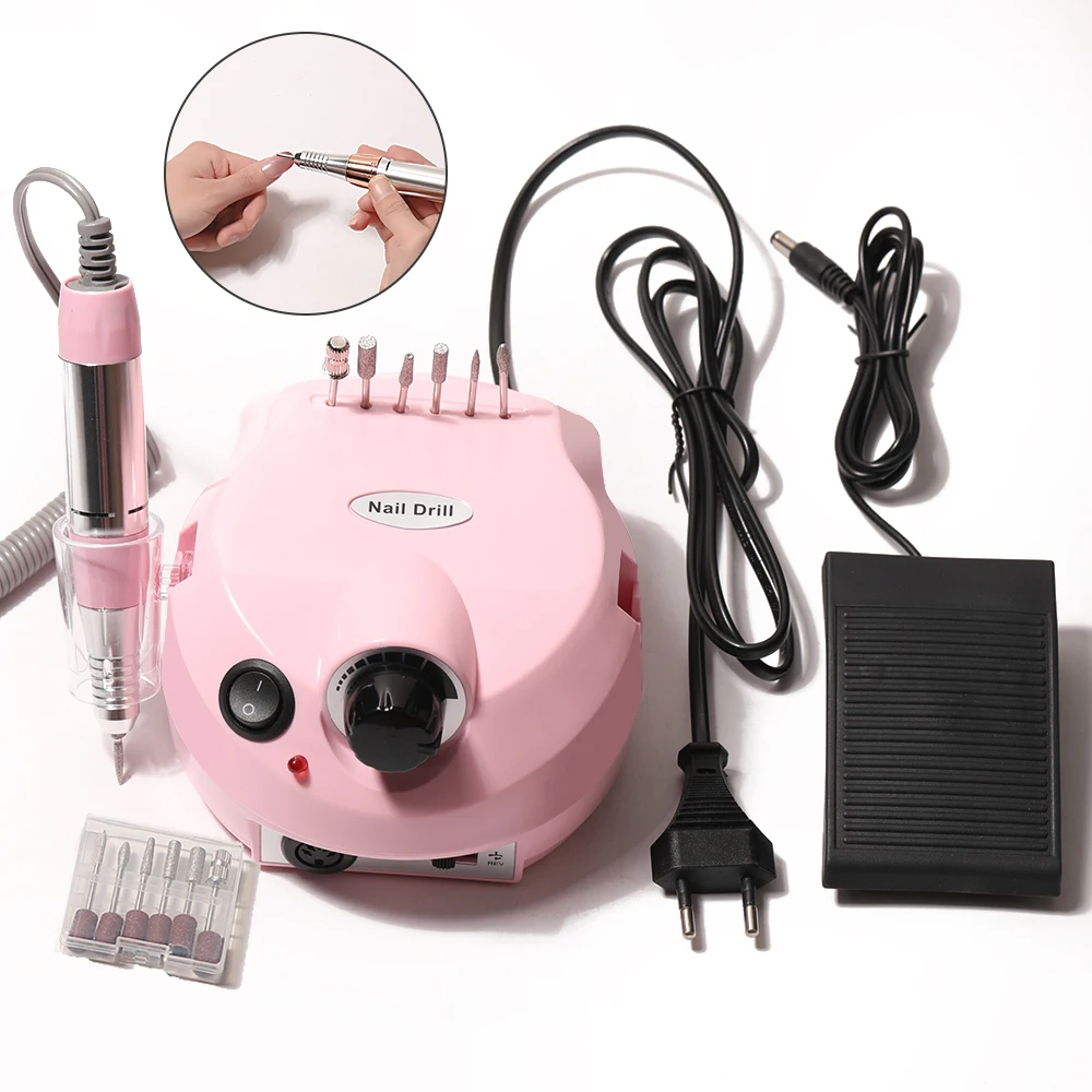 

LULAA 30000RPM Electric Nail Sander Pedicure Manicure Tools Professional Nail Drill Machine Low Noise Cutters Nail File Kit