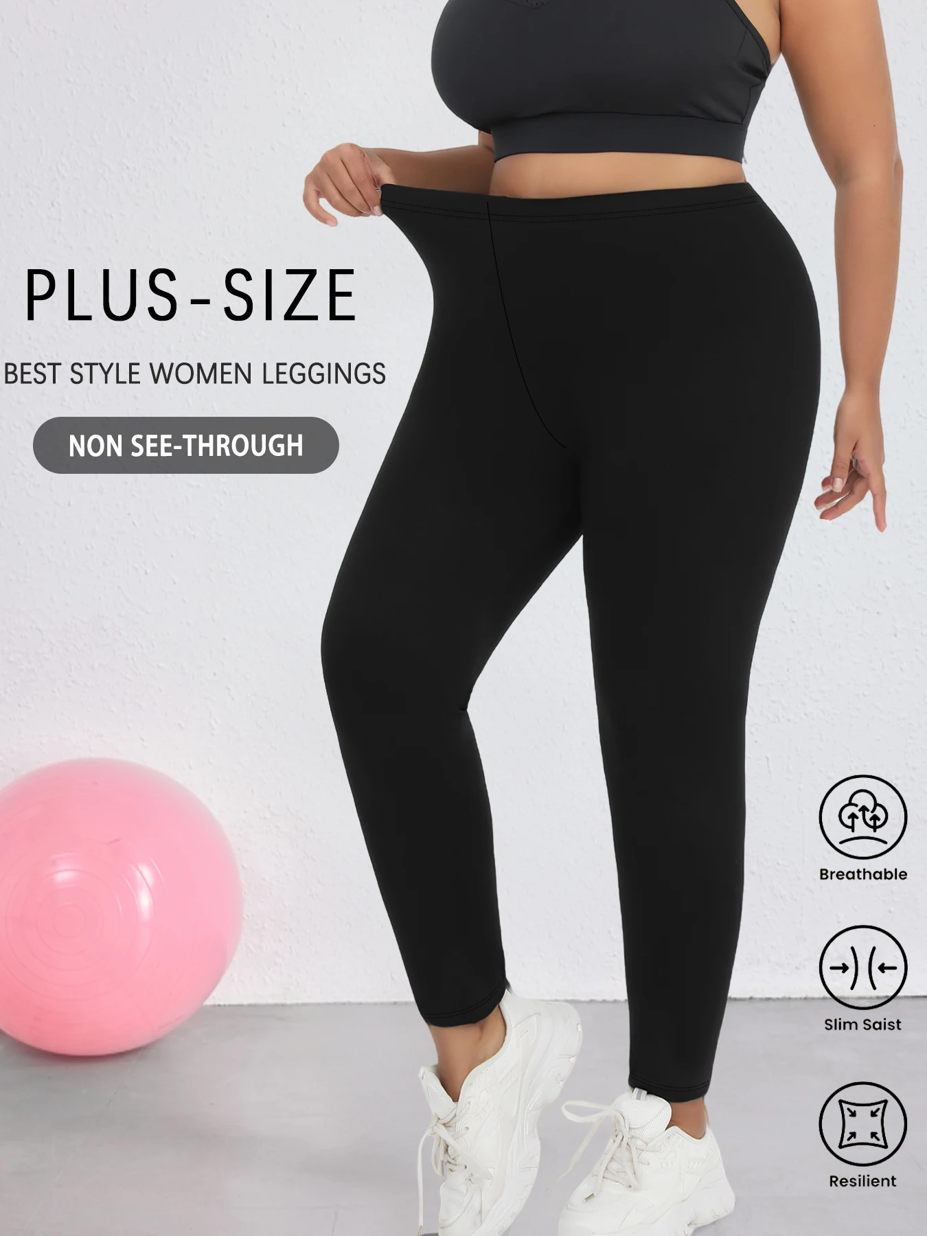 سراويل ضيقة نسائية قابلة للتمدد منخفضة الارتفاع بمقاس كبير - لباس ضيق فائق النعومة عالي المرونة للجري والتدريب والحياة اليومية #1