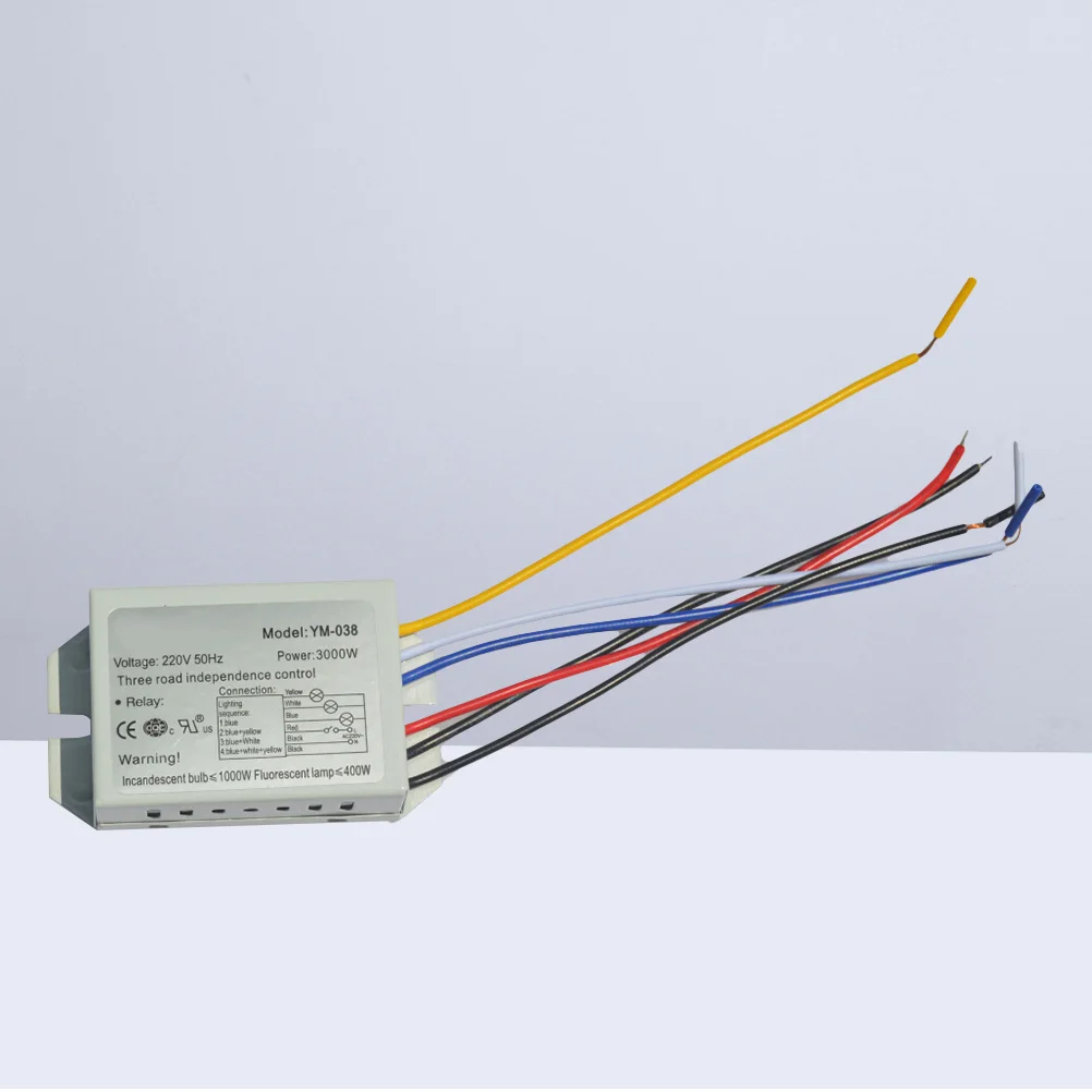 

3 Channel Digital Switch For Lamp Led Light Droplight Fluorescent 220V Wireless Remote Control Wall Socket Multiple Light