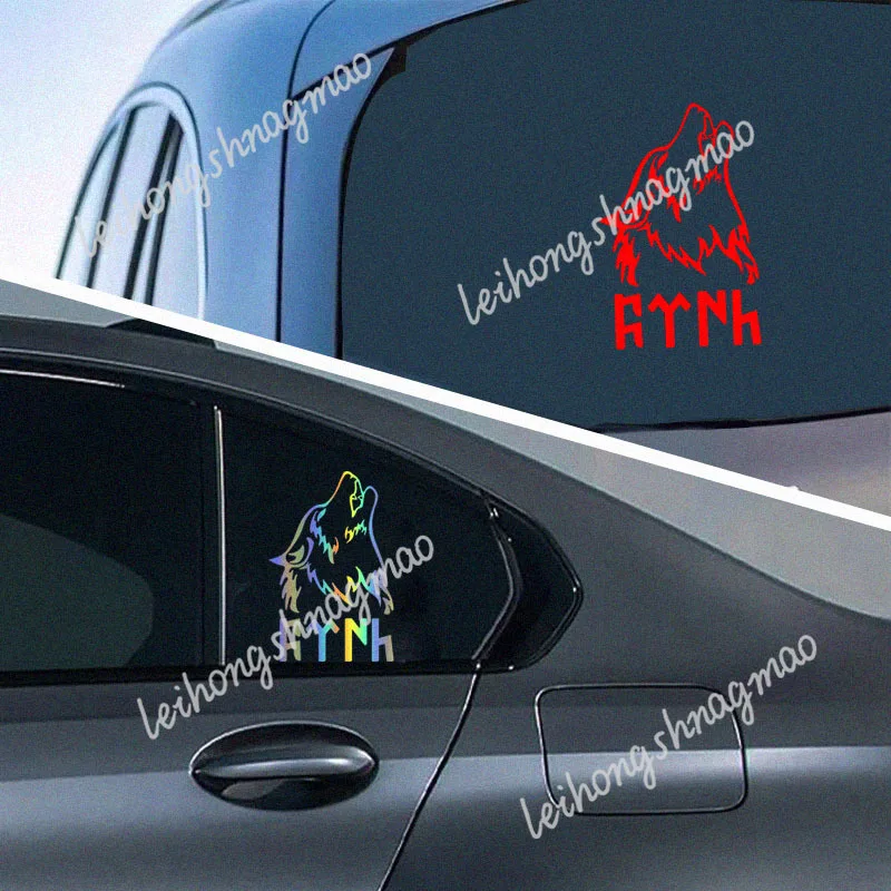 Whl # مضحك عواء الذئب Türkiye سيارة ملصق سيارة دراجة نارية دفتر المضيف الديكور الخارجي ملصق حائط من الفينيل مقاوم للماء