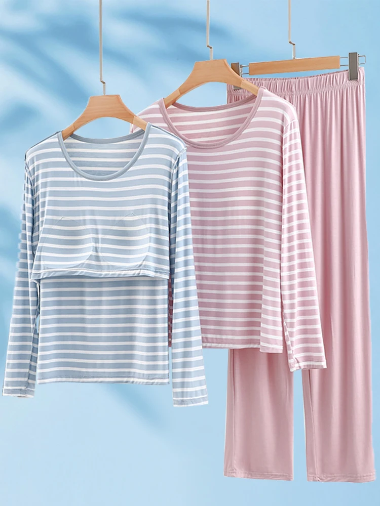 

Повседневный свободный комплект домашней одежды из модала, женский комплект из двух предметов Long Sve Spwear, удобные свободные брюки на осень