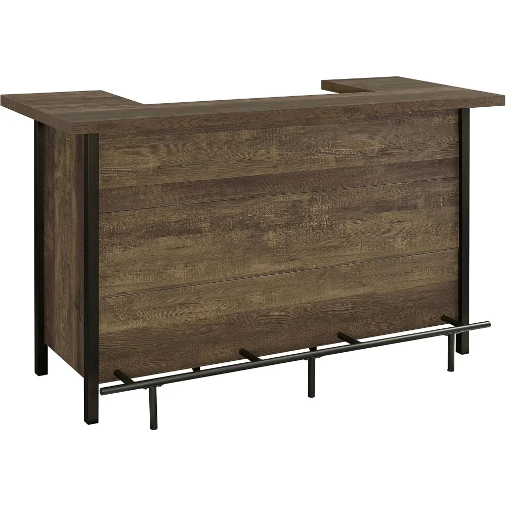 

Bellemore Freestanding Engineered Wood Home Bar Cabinet, Rustic Wine Cabinet with Stemware Racks, Wine Racks