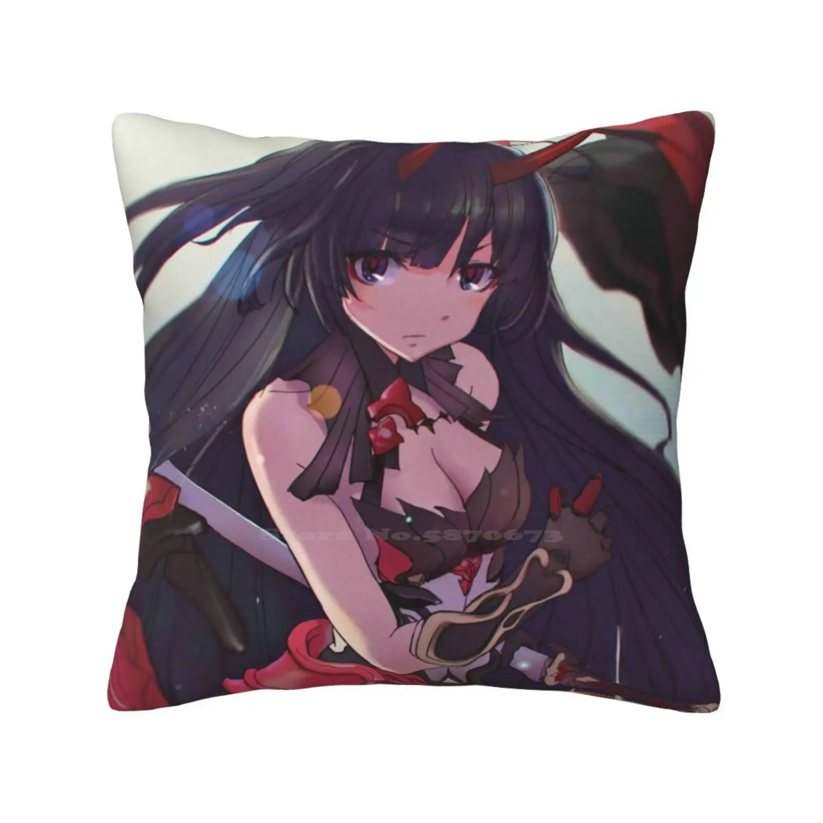 Two Dimensions Raiden Mei-Honkai Impact 3 Throw Cushion Pillow Cover Doujin Two Dimension Raiden Mei Anime Videogame Gaming