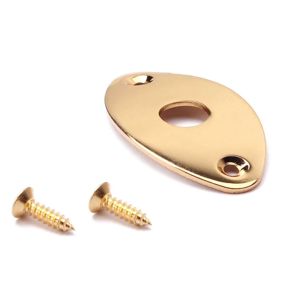 

Golden Socket Sheet Electric Guitar Jack Plate Base Pickup Output Jackplate Accessories Sturdy Iron Copper Material Nickle