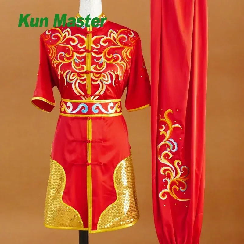 Martial Art Professional Competition Uniform Custom Made Kung Fu Clothes Long Fist Southern Fist Clothing Note Height and Weight