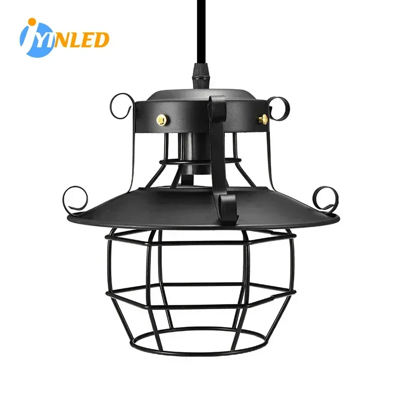 

Vintage Restaurant Chandelier Shop Decor Lights Retro American Country Style Lamp Industrial Chandelier Iron Cage Pendant Lights