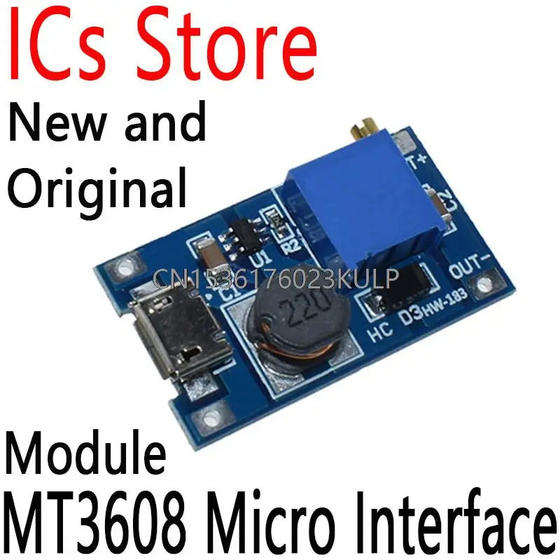 5PCS DC-DC Adjustable 2A Boost Plate Step Up Module With Micro USB LM2577 Replace XL6009 MT3608 