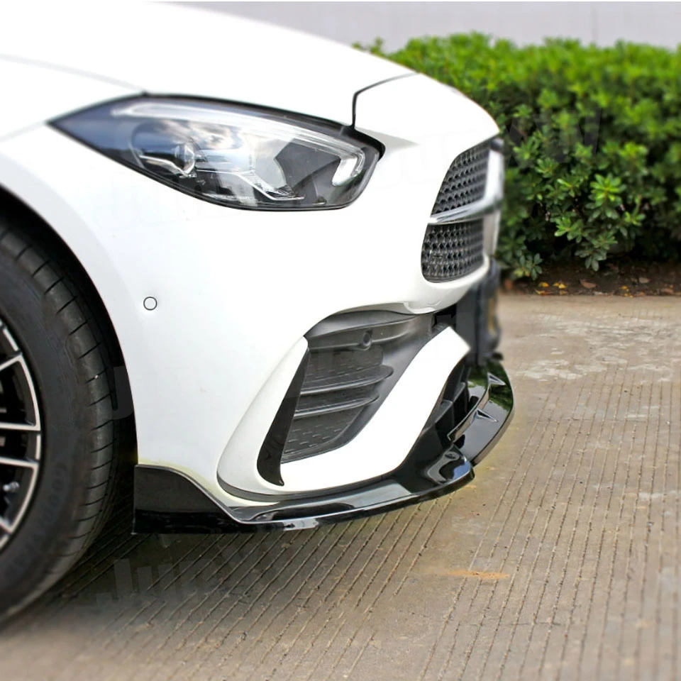 for Mercedes Benz C Class W206 C43 AMG Sport 2023+ Front Bumper Lip Spoiler Chin Bumper Guard Body Kits Car Accessories