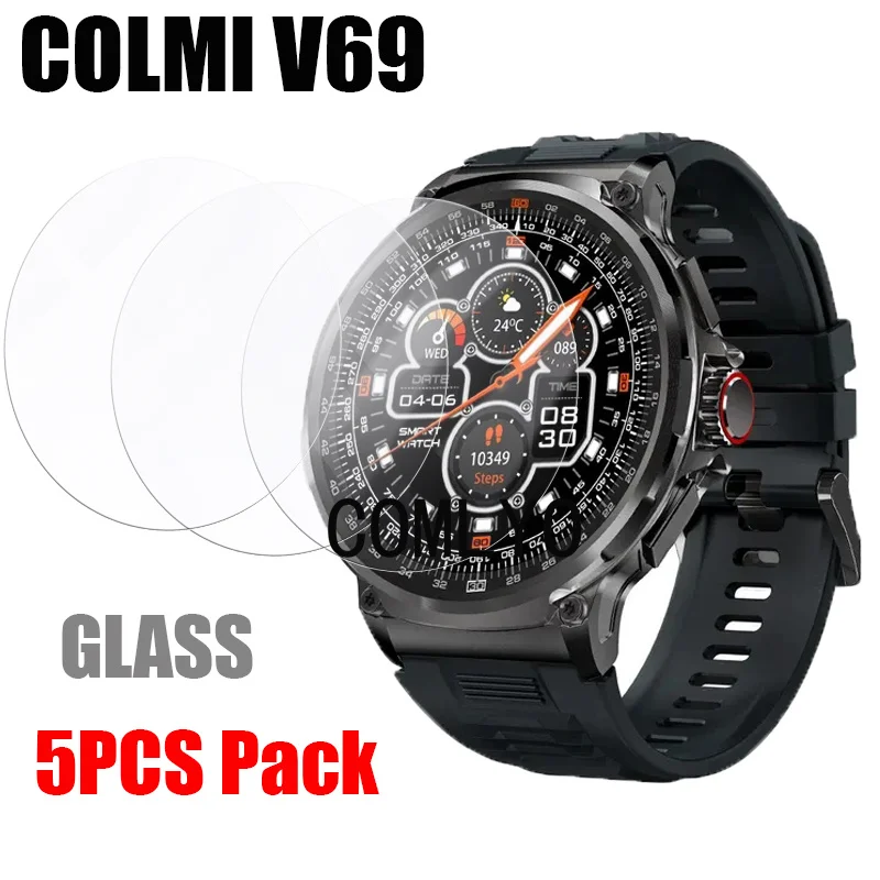 5pcs for COLMI V69 Smart watch Tempered Glass Glass Screen Protector 9H 2.5D Film