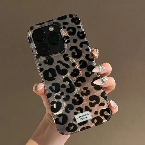 Премиальный чехол для телефона с леопардовым принтом для iPhone 17 16 15 14 13 12 11 Pro Max 7 8 Plus X XS, защитный от царапин, противоударный чехол-накладка (Funda Coque)