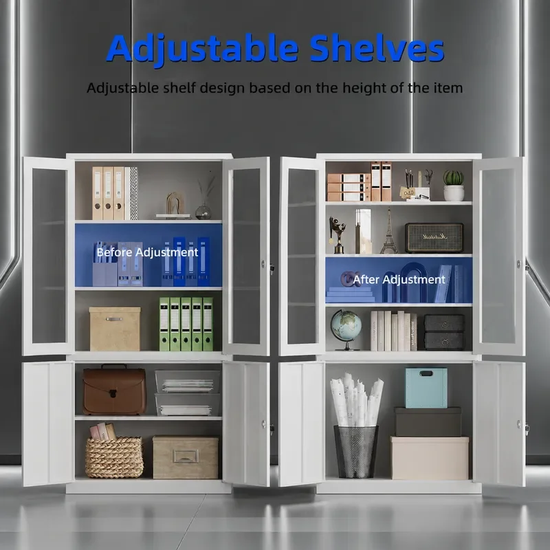 Steel Filing Cabinet Floor Locker Secure Storage for Financial Documents Lockable Confidential Archive Cupboard Detachable