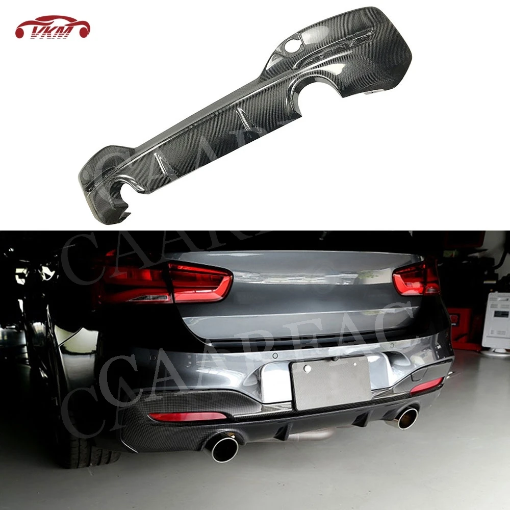 

Carbon Fiber Rear Diffuser Lip Spoiler for BMW 1 Series F20 M135i M140i M Sport 2016 2017 2018 3D Style Fins Shark Bumper Guard