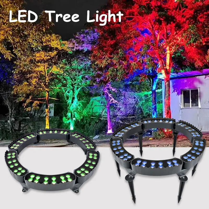 

Led Tree Light Yard Decoration Tree Lighting Waterproof Landscape Lighting Corrugated Light Ring Roman Column Light 12v 220v 12w