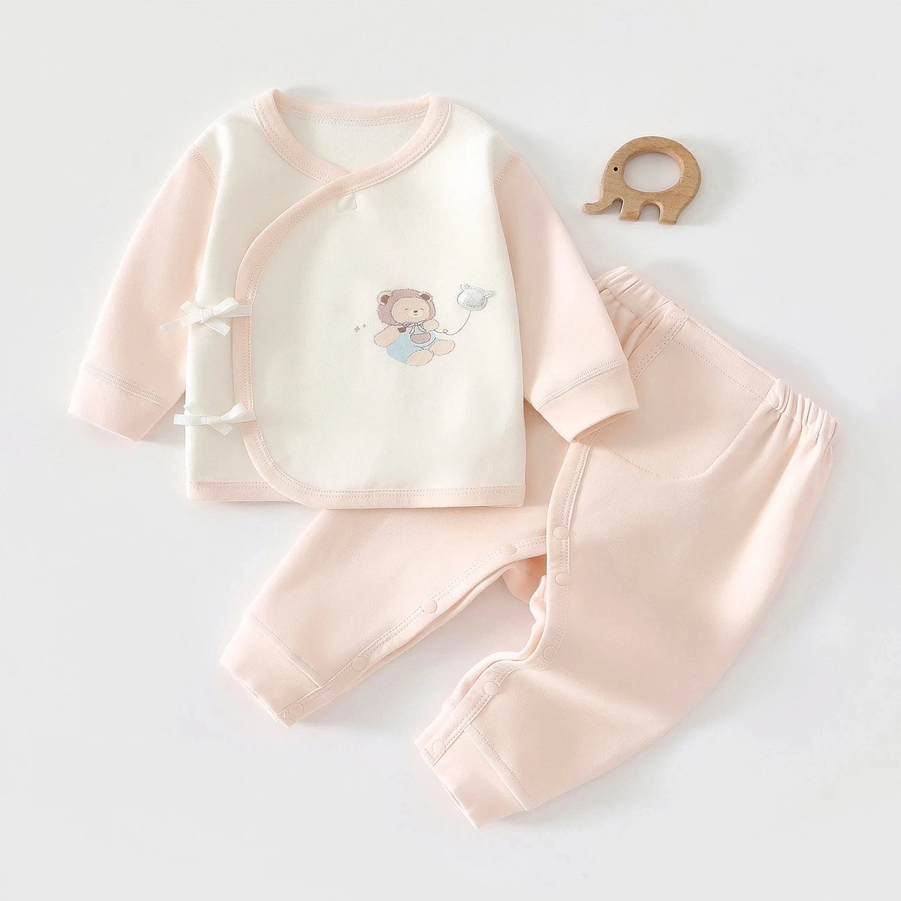 New Type A-Grade Baby Pajamas, Combed Cotton, Two-Piece, Suitable for Spring and Autumn, Breathable and Cute Children's Sleepwear Set