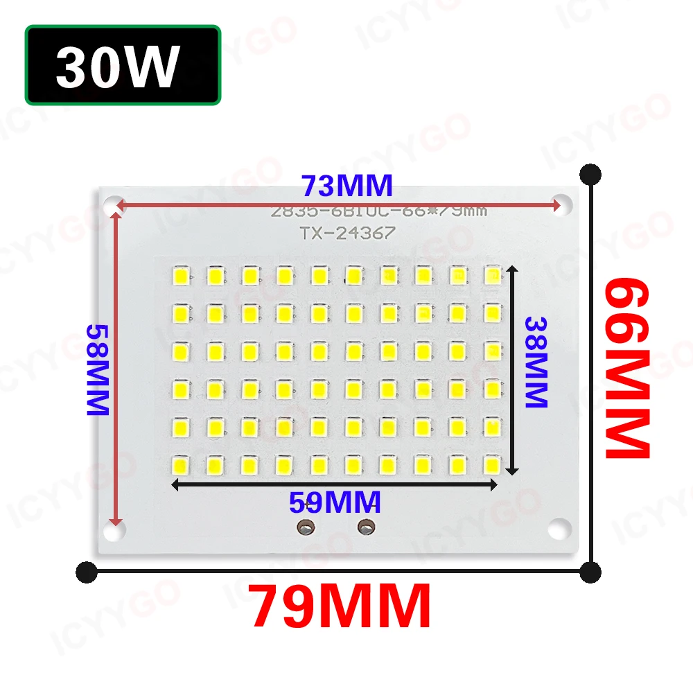 10w 20 30 50 100 150 led chip luz painel lâmpada contas DC24-36V adequado para foodlights, luzes de rua, iluminação ao ar livre