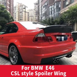 For 1998-2006 BMW E46 High Quality Real Carbon Fibe Rear Trunk Lid Car Spoiler Wings CSL style Ducktail Tuning Accessories