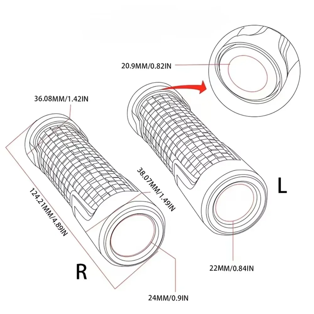 لهوندا SH125 SH125i SH 125 125i 2008-2020 2021 2022 2023 2024 عدم الانزلاق 22 مللي متر الراحة CNC دراجة نارية المقود مقبض قبضة #6