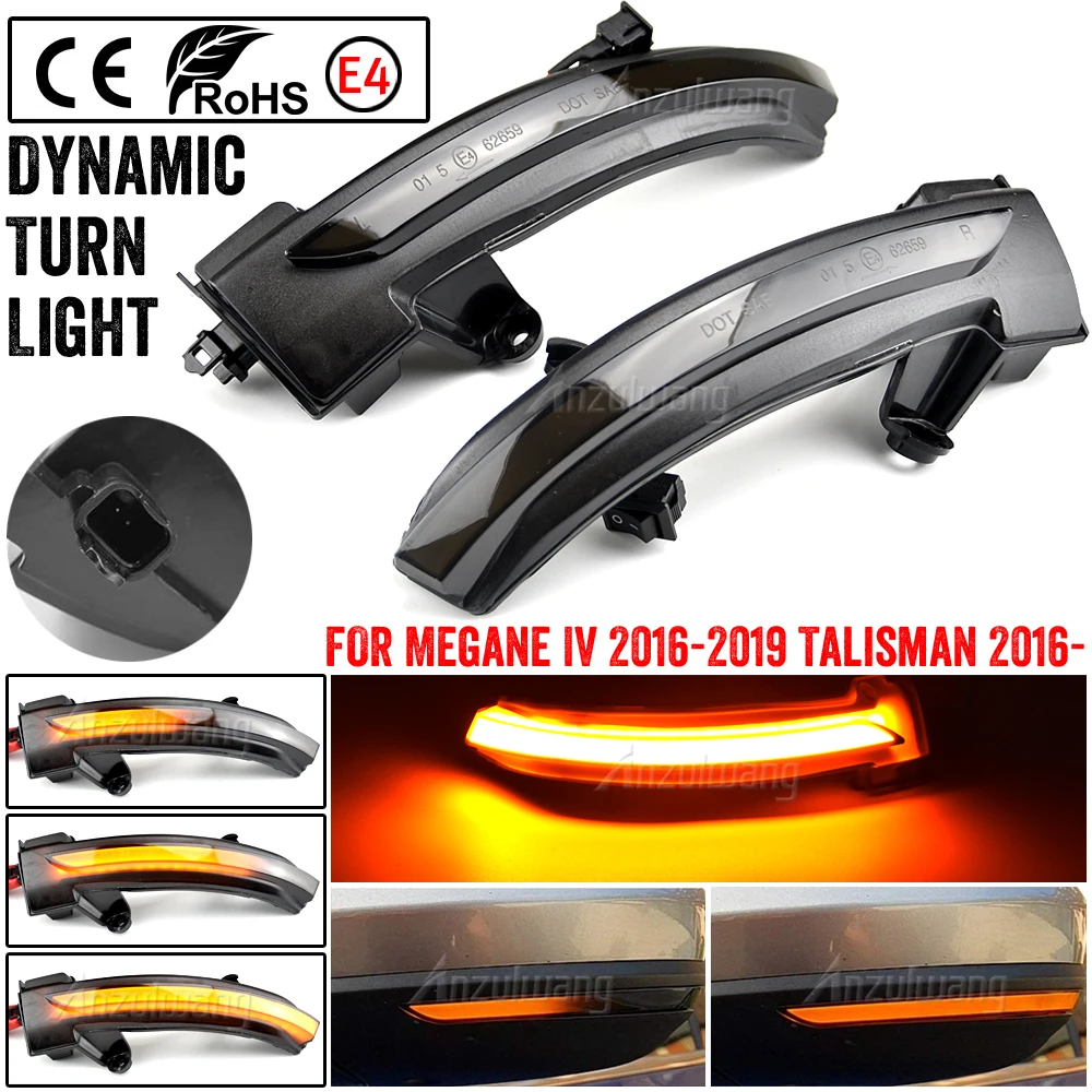 

Dynamic Blinker LED Turn Signal Light For Renault Megane IV Talisman 2016 Mirror Indicator Flashing Lamp 2016 2017 2018 2019