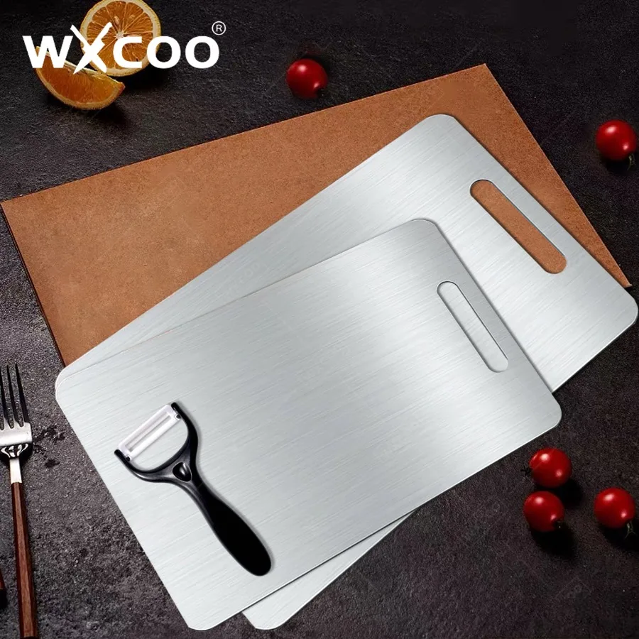 WXCOO Verdicktes Schneidebrett, schimmelresistent, Kneten, Teigbrett, Küche, Obst, Fleisch, Gemüse, Edelstahl, Schneidebrett