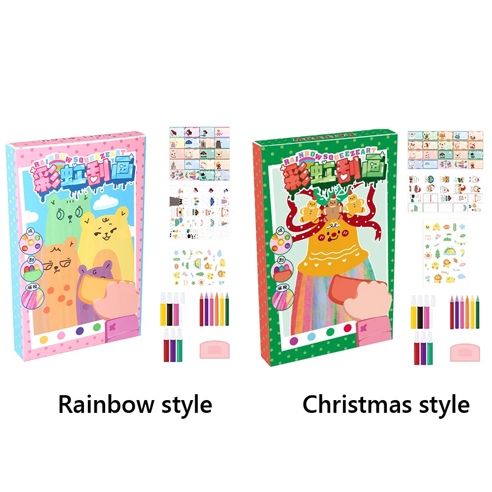 Lukisan Scratch Art Pelangi, Buku Seni Scratch Pelangi Kreatif, Set Kertas Scratch Pelangi untuk Kerajinan Seni