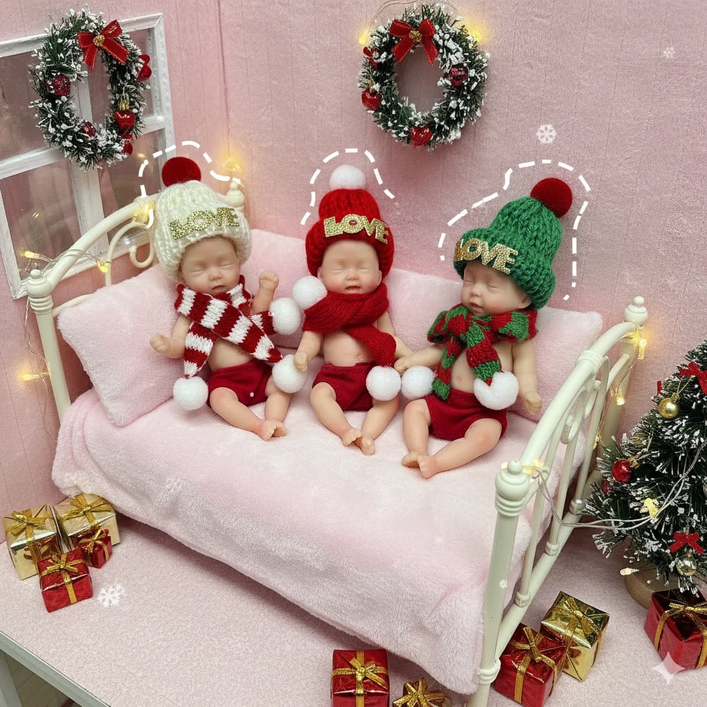 

4-дюймовая окрашенная мини-силиконовая кукла для девочек-пальмо, милая ручная работа, однотонная коллекционная игрушка Reborn для детей, рождественские подарки