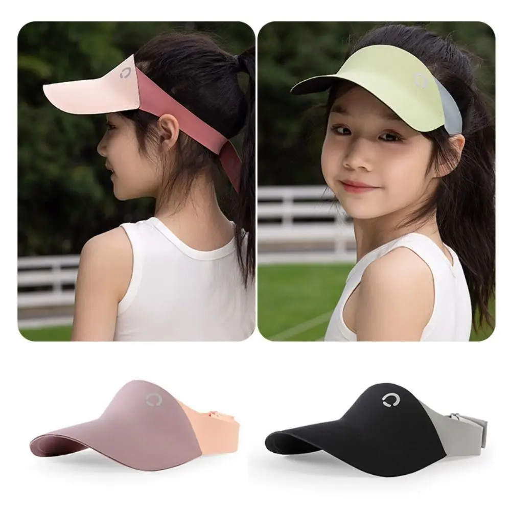 

Fashion Contrast Color Kids Sun Hat Seamless Wide Brim Beach Hats UV Protection Breathable Sunscreen Hat Outdoor