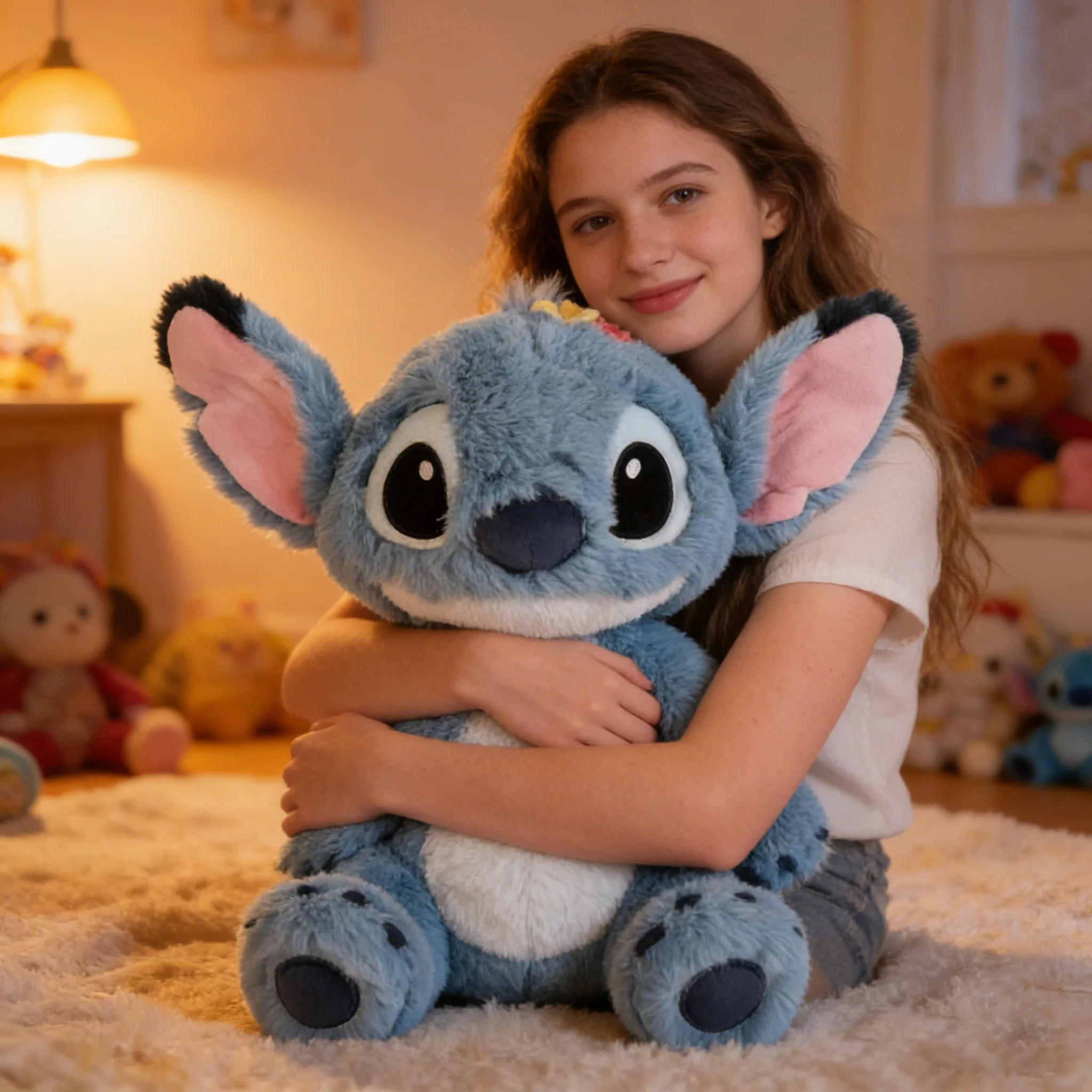 

Плюшевая игрушка Disney Kawaii Stitch, милый аниме-брелок-кукла, лучший подарок для детей и девочек