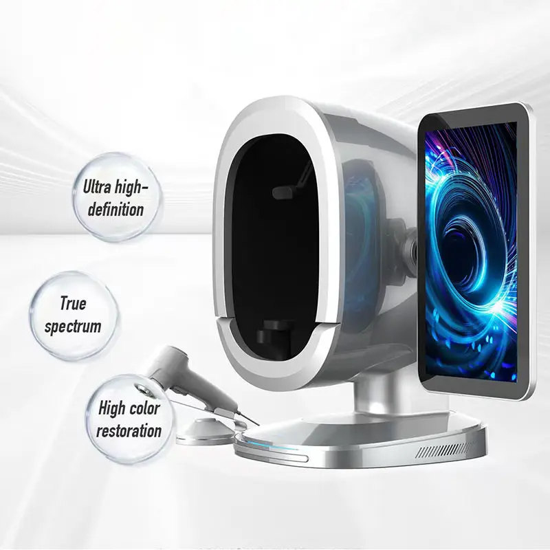 Analisador de pele 3D alimentado por IA premium 12M PX Câmera dupla HD 3 espectro de luz Salons de diagnóstico facial profissional