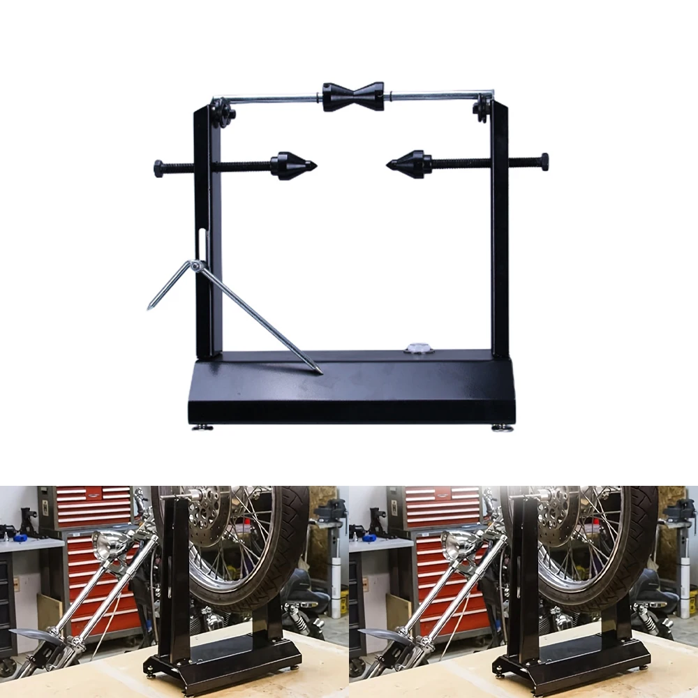 Motorcycle Wheel Balancer & Truing Stand,Spin Static Truing Stand and Tire Balancing Tool for Most Motorcycles Sport Dirt Bikes