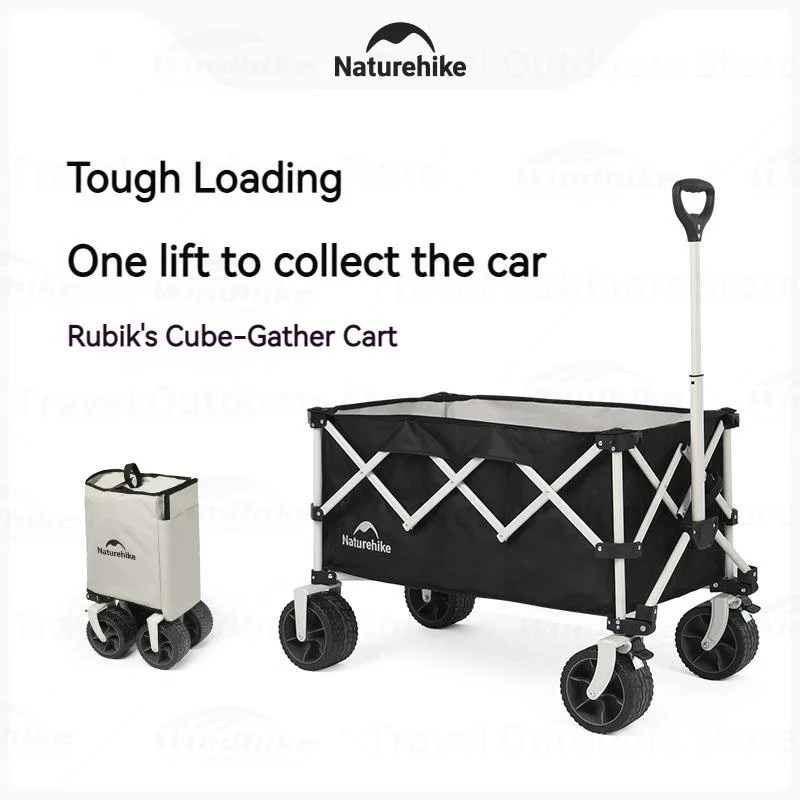 Naturehike Folding Trolley All Terrain Gathering Cart Outdoors  Wagon Hand Camping Shopping Picnic Portable Multifunction