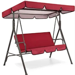 Balanço do assento e tampa do teto, Jardim Swing Hammock Tenda, Proteção UV à prova d'água, Pátio Swing Tampa não Incluem Swing, 3 Assento