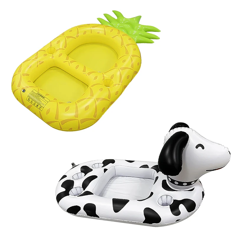 Juguetes inflables de piña para piscina, posavasos de PVC con múltiples agujeros para beber, juguetes acuáticos de verano, Accesorios de playa al aire libre para fiesta