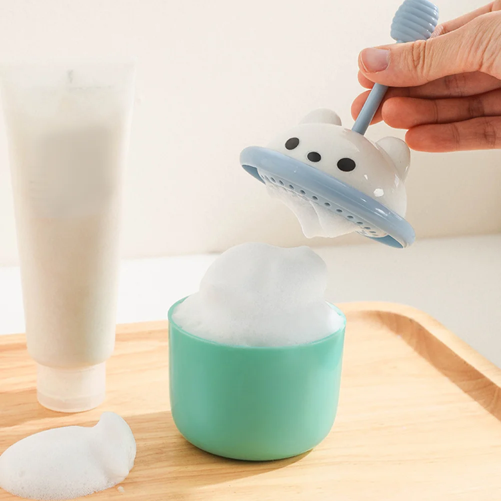 เครื่องทำโฟมล้างหน้ารูปหมีแบบพกพา ขวดปั๊มล้างหน้าแบบมีหูจับ ใช้งานง่ายสำหรับล้างหน้าทุกวัน